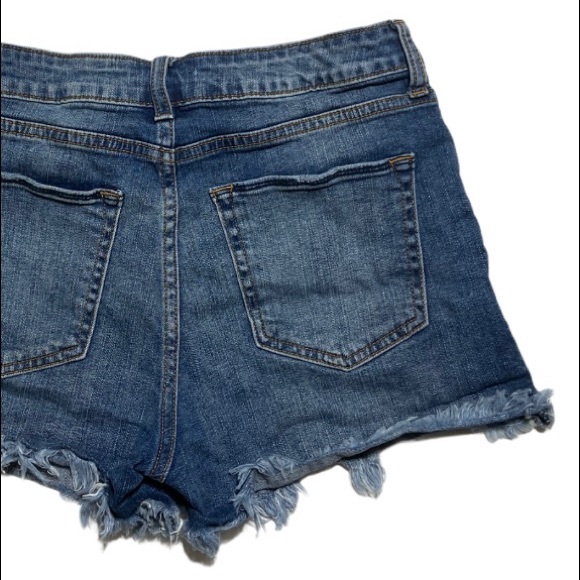 Just USA Shorts Distressed Raw Hem Denim Large - Picture 6 of 12